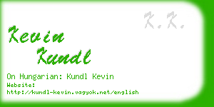 kevin kundl business card